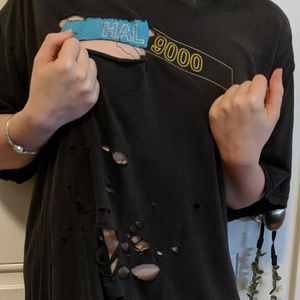 Grunge Destroyed Hal 9000 science fiction top